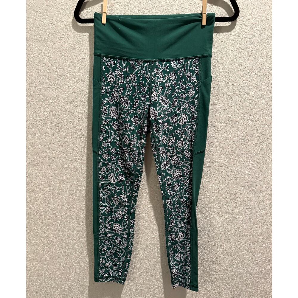 Athleta Affirmation Kamal Floral‎ Legging in Green S